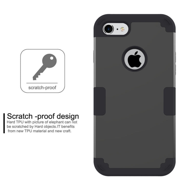 For  iPhone 8 & 7  Separable contrast color PC + Silicone Combination Case