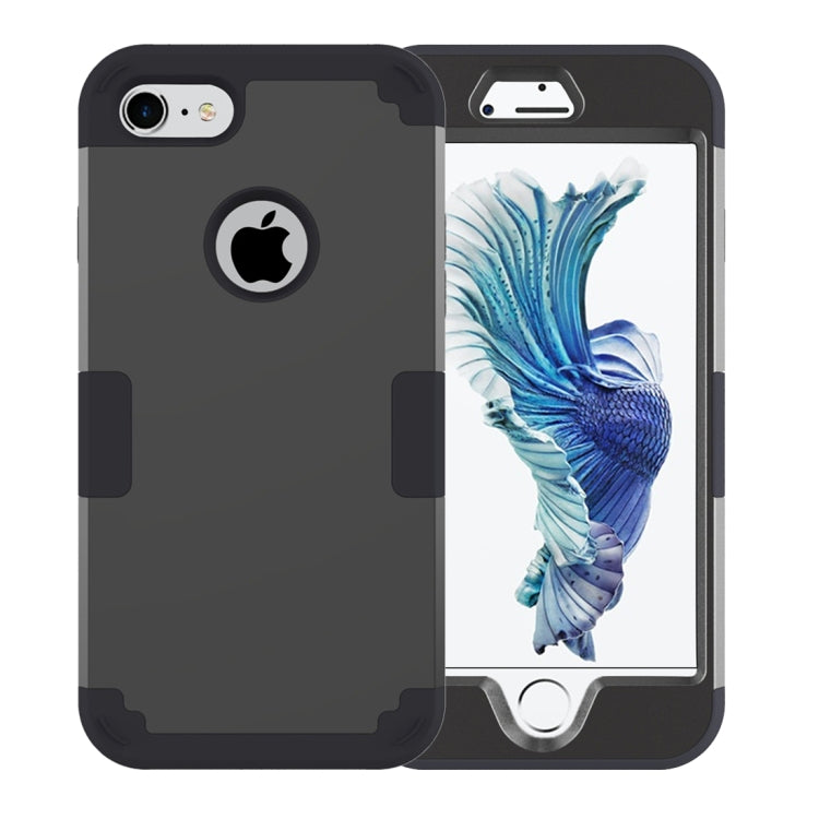 For  iPhone 8 & 7  Separable contrast color PC + Silicone Combination Case