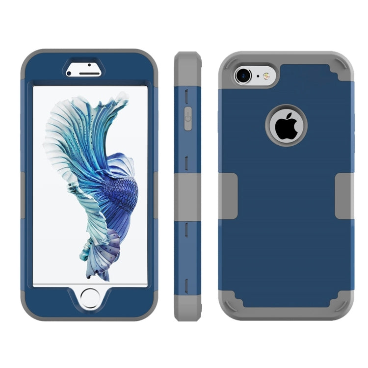 For  iPhone 8 & 7  Separable contrast color PC + Silicone Combination Case