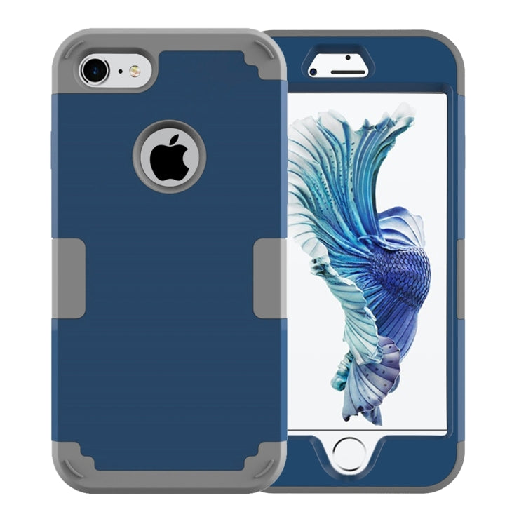For  iPhone 8 & 7  Separable contrast color PC + Silicone Combination Case
