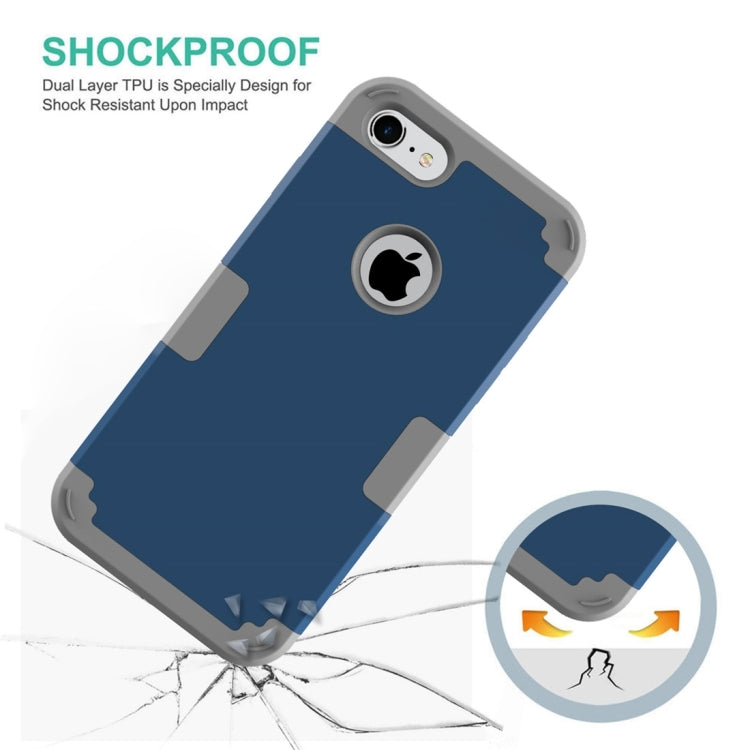 For  iPhone 8 & 7  Separable contrast color PC + Silicone Combination Case