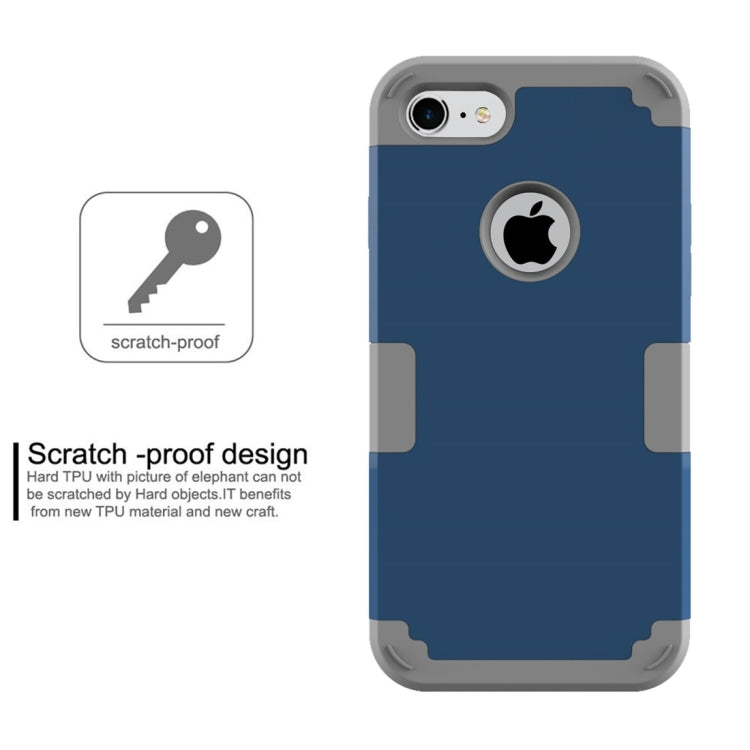 For  iPhone 8 & 7  Separable contrast color PC + Silicone Combination Case