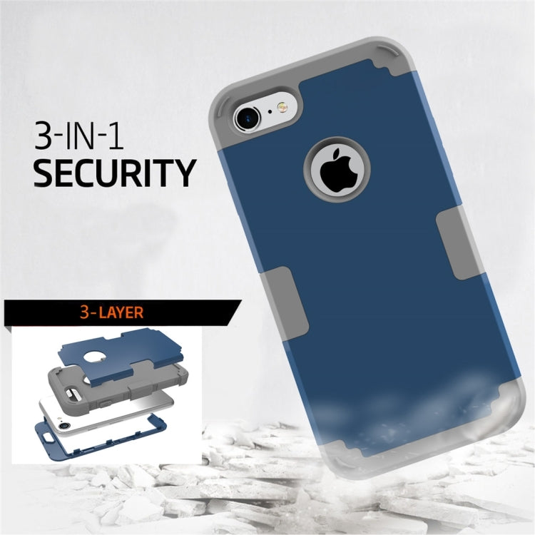 For  iPhone 8 & 7  Separable contrast color PC + Silicone Combination Case