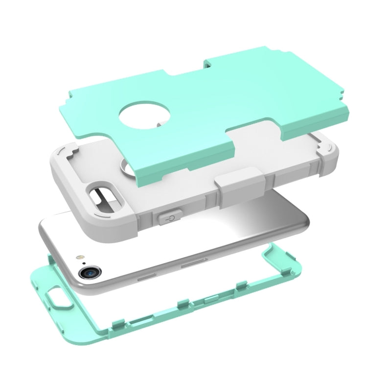 For  iPhone 8 & 7  Separable contrast color PC + Silicone Combination Case