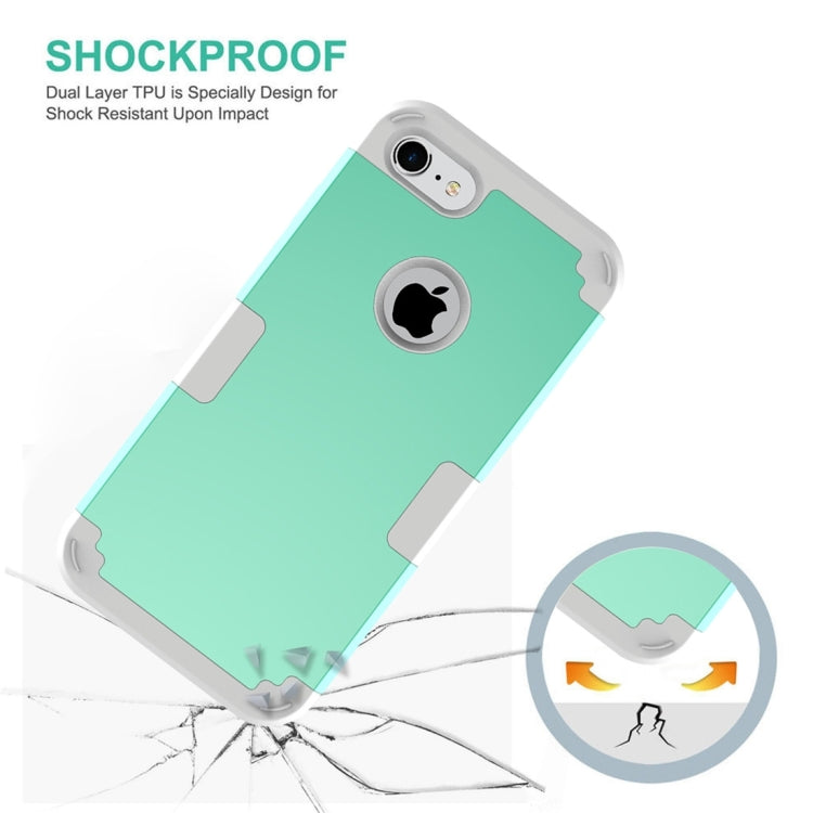For  iPhone 8 & 7  Separable contrast color PC + Silicone Combination Case
