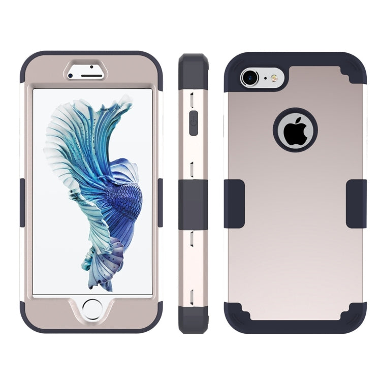 For  iPhone 8 & 7  Separable contrast color PC + Silicone Combination Case