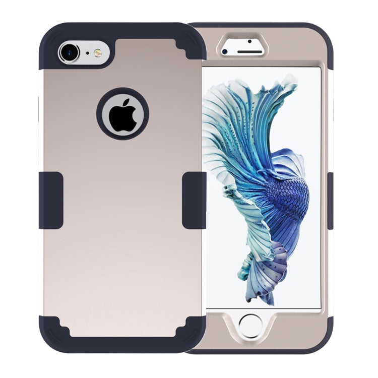 For  iPhone 8 & 7  Separable contrast color PC + Silicone Combination Case