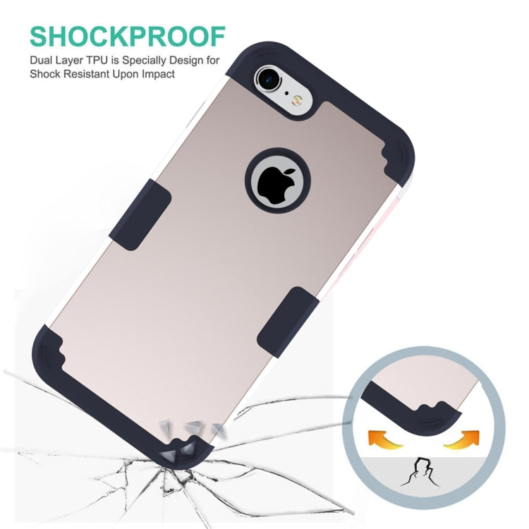 For  iPhone 8 & 7  Separable contrast color PC + Silicone Combination Case