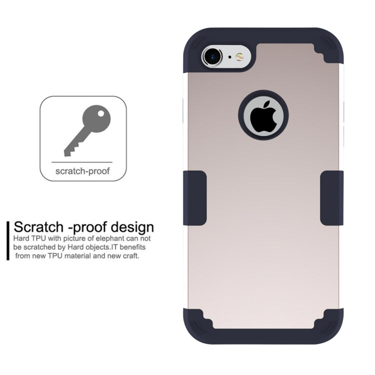 For  iPhone 8 & 7  Separable contrast color PC + Silicone Combination Case