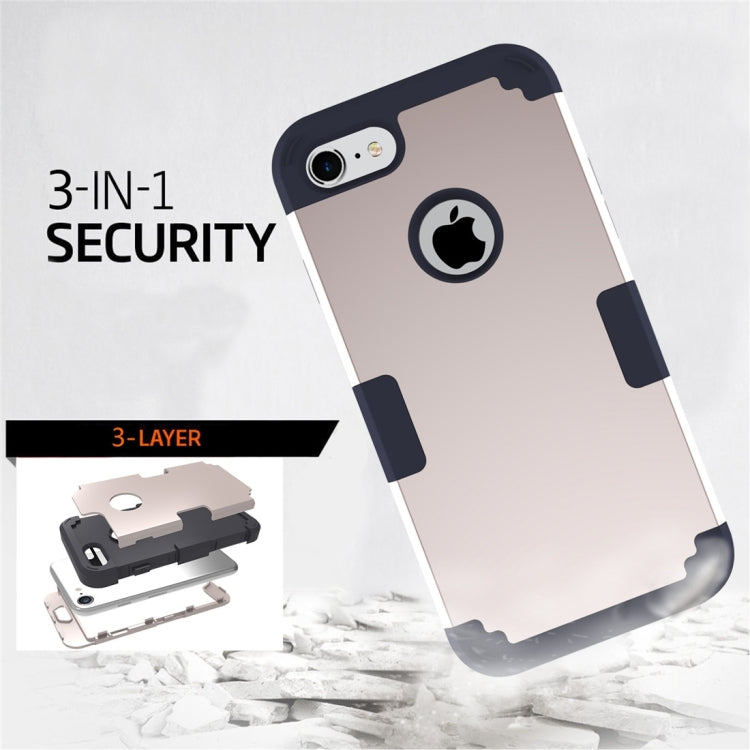 For  iPhone 8 & 7  Separable contrast color PC + Silicone Combination Case