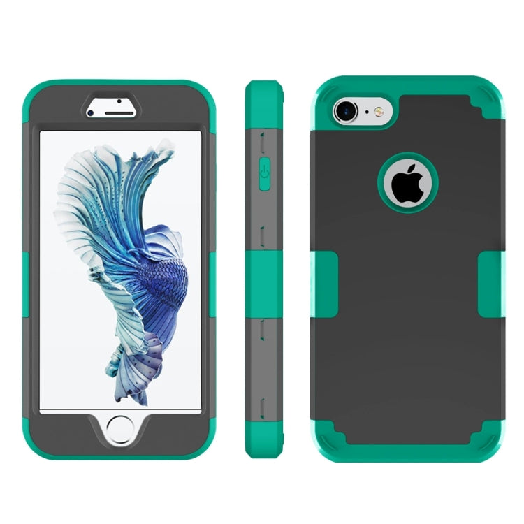 For  iPhone 8 & 7  Separable contrast color PC + Silicone Combination Case