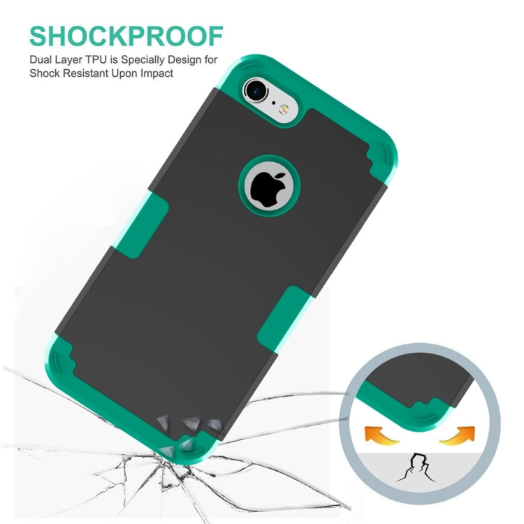 For  iPhone 8 & 7  Separable contrast color PC + Silicone Combination Case