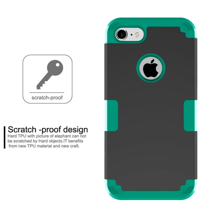 For  iPhone 8 & 7  Separable contrast color PC + Silicone Combination Case