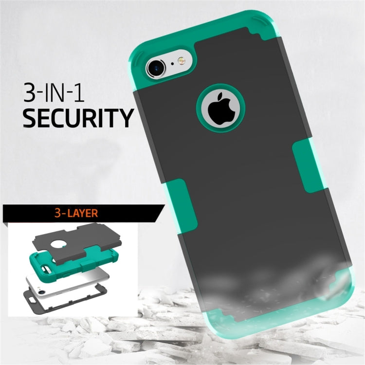 For  iPhone 8 & 7  Separable contrast color PC + Silicone Combination Case