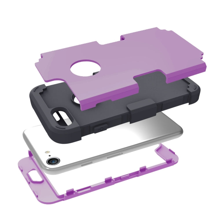 For  iPhone 8 & 7  Separable contrast color PC + Silicone Combination Case