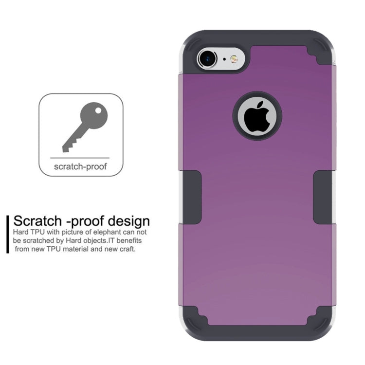 For  iPhone 8 & 7  Separable contrast color PC + Silicone Combination Case
