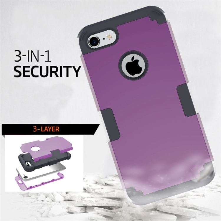 For  iPhone 8 & 7  Separable contrast color PC + Silicone Combination Case