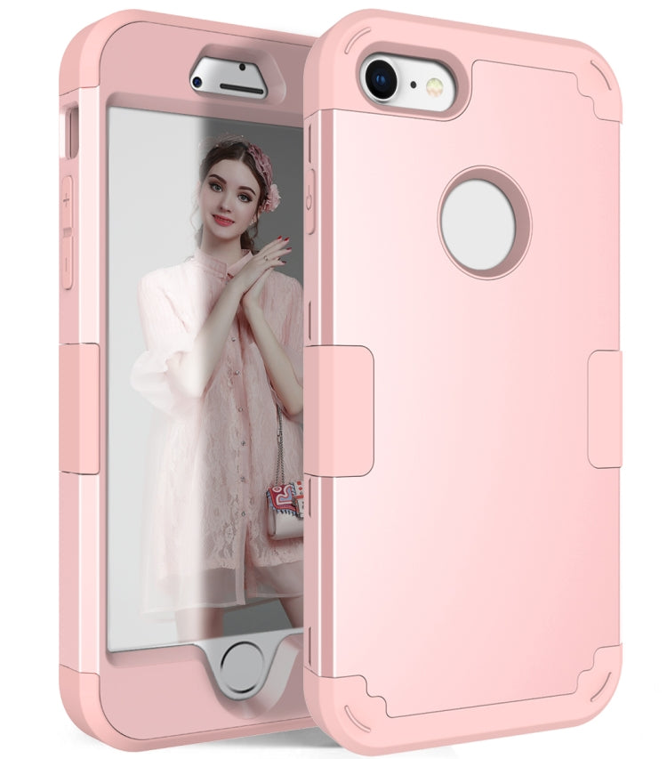 For  iPhone 8 & 7  Separable contrast color PC + Silicone Combination Case