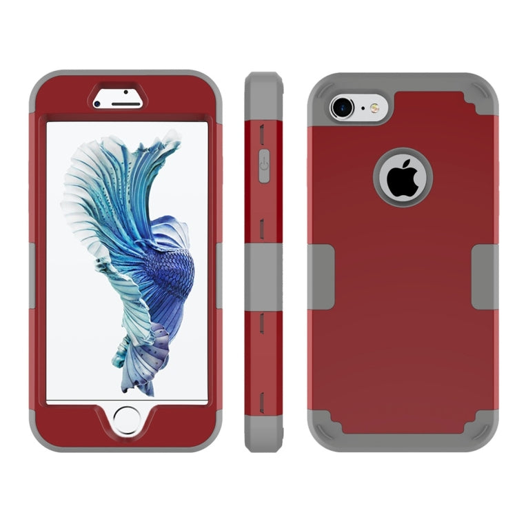 For  iPhone 8 & 7  Separable contrast color PC + Silicone Combination Case