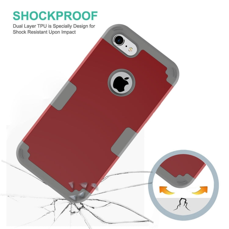 For  iPhone 8 & 7  Separable contrast color PC + Silicone Combination Case