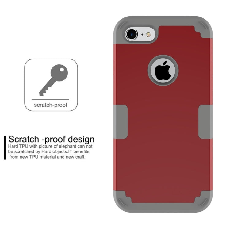 For  iPhone 8 & 7  Separable contrast color PC + Silicone Combination Case