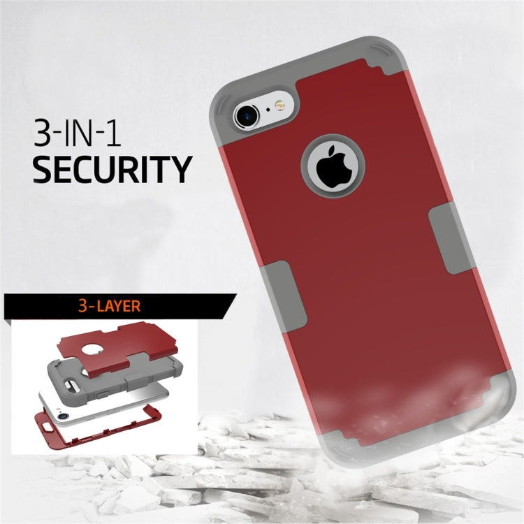 For  iPhone 8 & 7  Separable contrast color PC + Silicone Combination Case