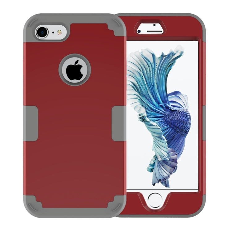 For  iPhone 8 & 7  Separable contrast color PC + Silicone Combination Case