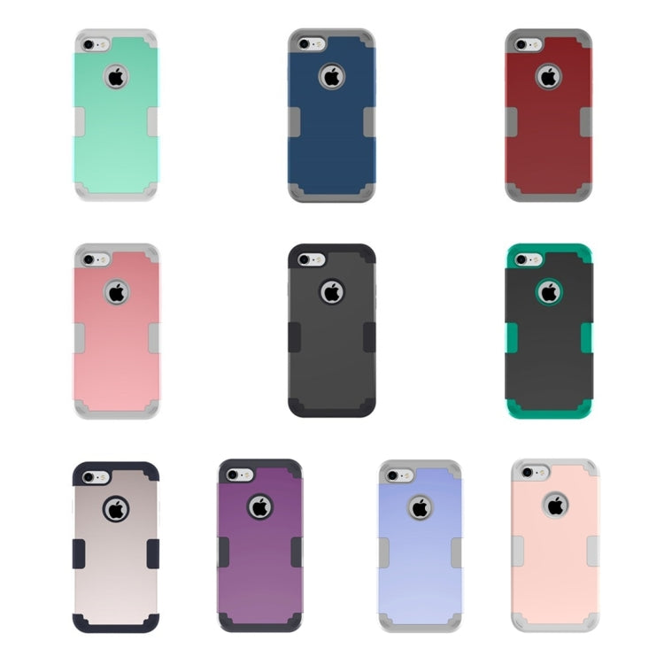For  iPhone 8 & 7  Separable contrast color PC + Silicone Combination Case