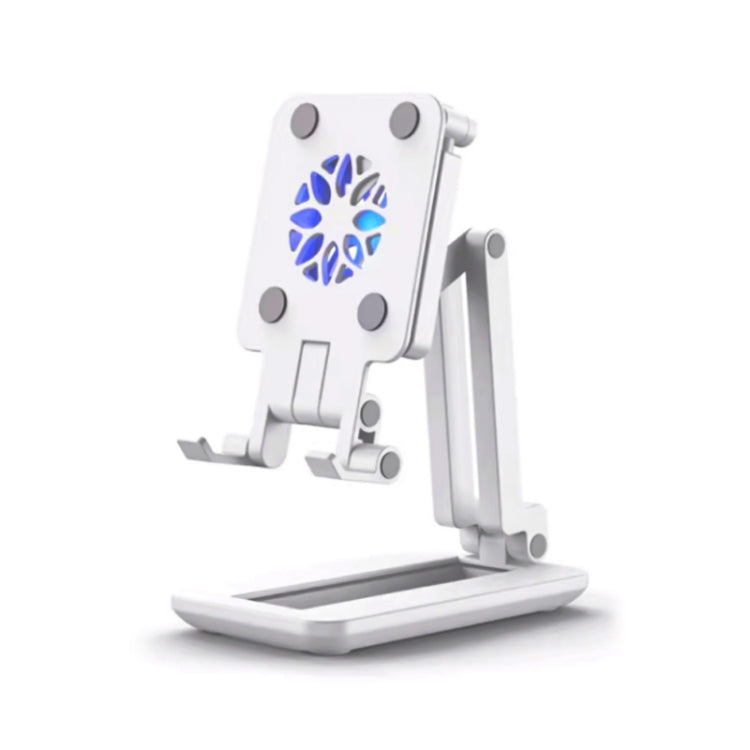 F6 Foldable Mobile Phone Tablet Desktop Stand Holder With Fill Light & Heat Dissipation