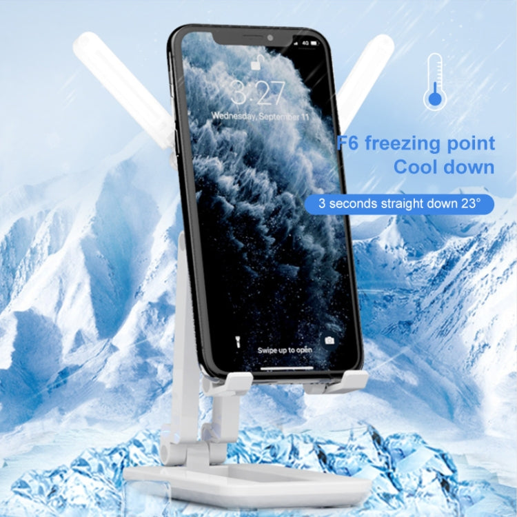 F6 Foldable Mobile Phone Tablet Desktop Stand Holder With Fill Light & Heat Dissipation