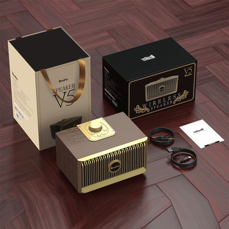 Oneder V5 Portable Wireless Bluetooth Speaker, Support Hands-free & FM & TF Card & AUX & USB Drive