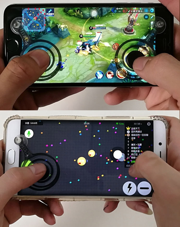 2 PCS Suction Cups Game Controller Joysticks for Android / iOS King of Glory(Black)