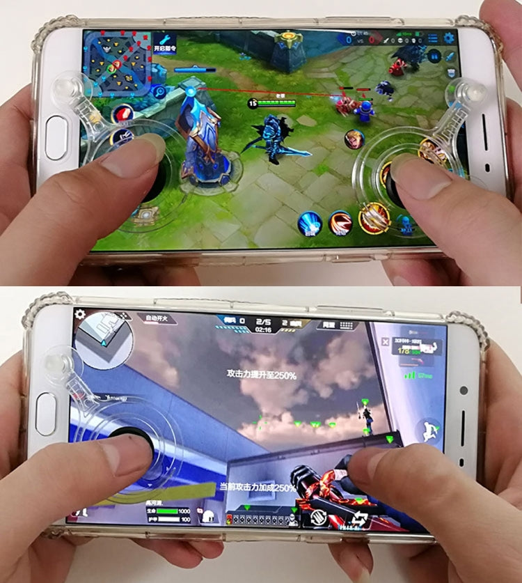 2 PCS Suction Cups Game Controller Joysticks for Android / iOS King of Glory(Black)