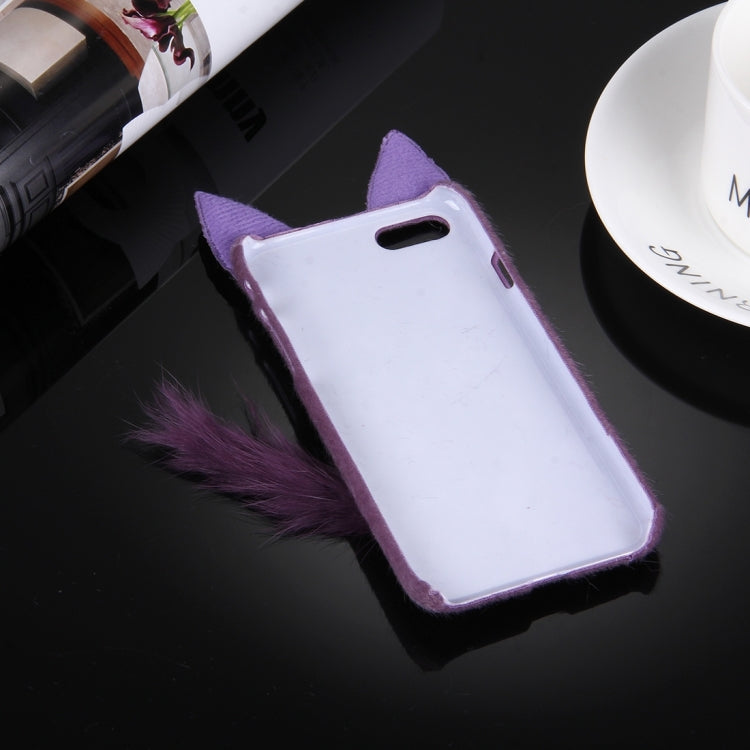 For  iPhone 8 & 7  Fox Plush Cloth Cover PC Protective Case