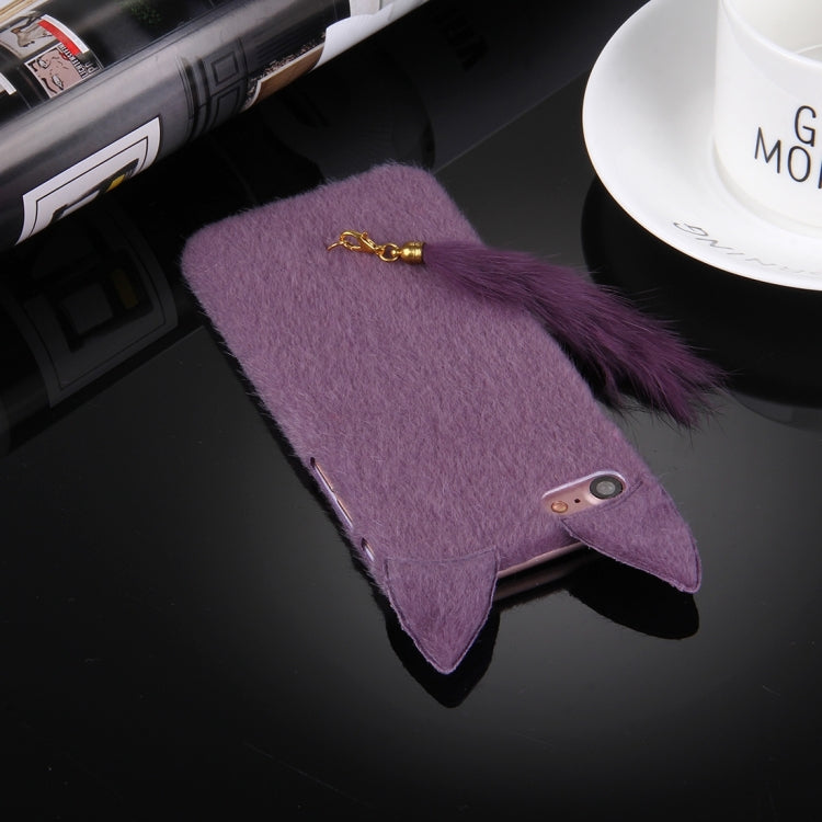 For  iPhone 8 & 7  Fox Plush Cloth Cover PC Protective Case