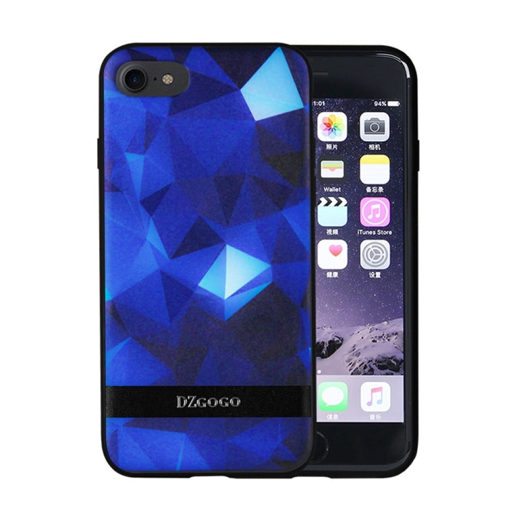 DZGOGO TOUCH Series for  iPhone 8 & 7  TPU + PU + PC Irregular Rhombus Texture Combination Protective Case