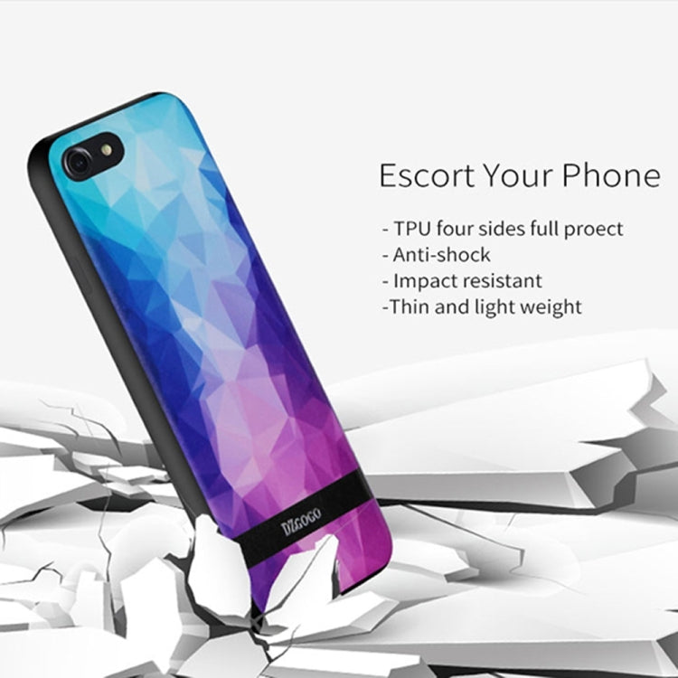 DZGOGO TOUCH Series for  iPhone 8 & 7  TPU + PU + PC Irregular Rhombus Texture Combination Protective Case