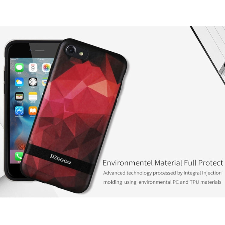 DZGOGO TOUCH Series for  iPhone 8 & 7  TPU + PU + PC Irregular Rhombus Texture Combination Protective Case