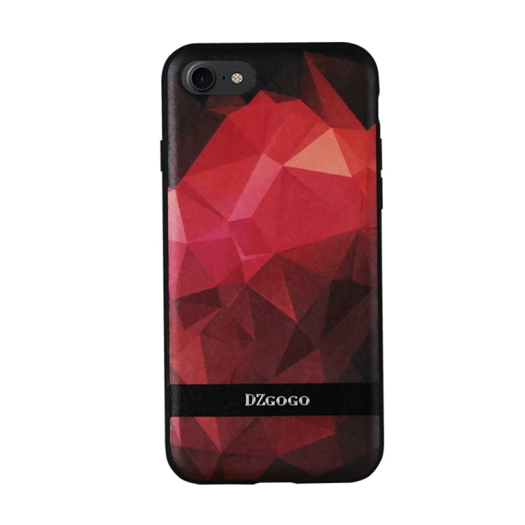 DZGOGO TOUCH Series for  iPhone 8 & 7  TPU + PU + PC Irregular Rhombus Texture Combination Protective Case