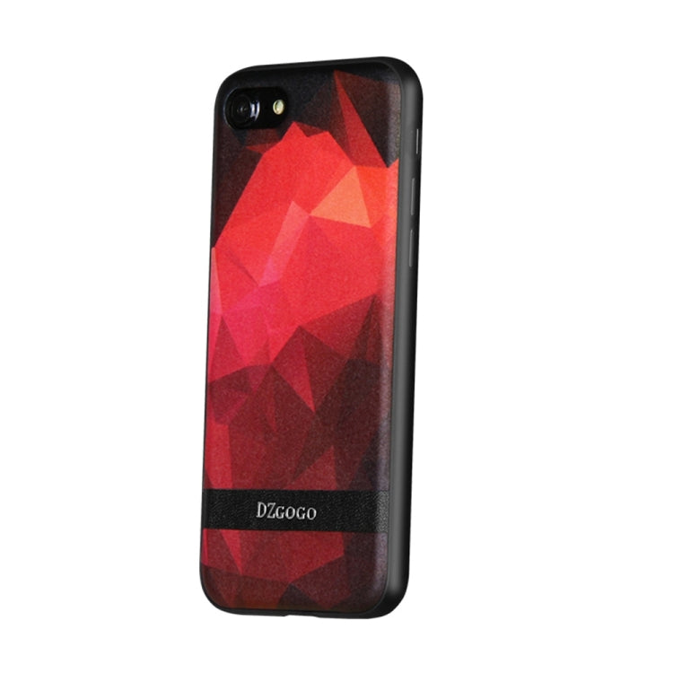DZGOGO TOUCH Series for  iPhone 8 & 7  TPU + PU + PC Irregular Rhombus Texture Combination Protective Case