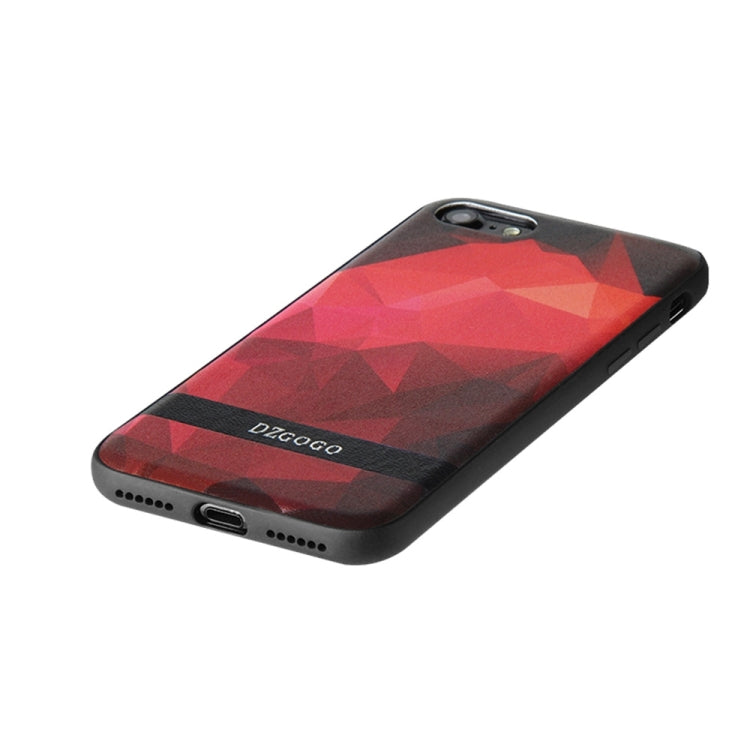 DZGOGO TOUCH Series for  iPhone 8 & 7  TPU + PU + PC Irregular Rhombus Texture Combination Protective Case