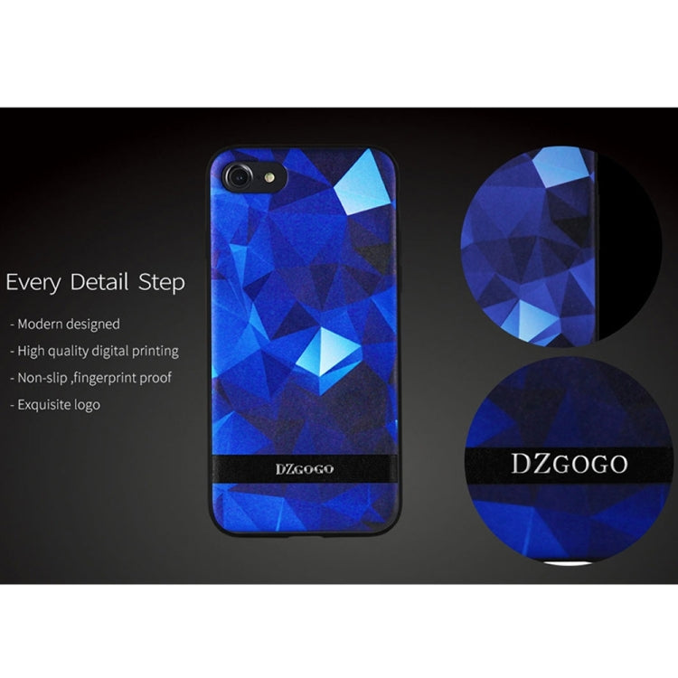 DZGOGO TOUCH Series for  iPhone 8 & 7  TPU + PU + PC Irregular Rhombus Texture Combination Protective Case