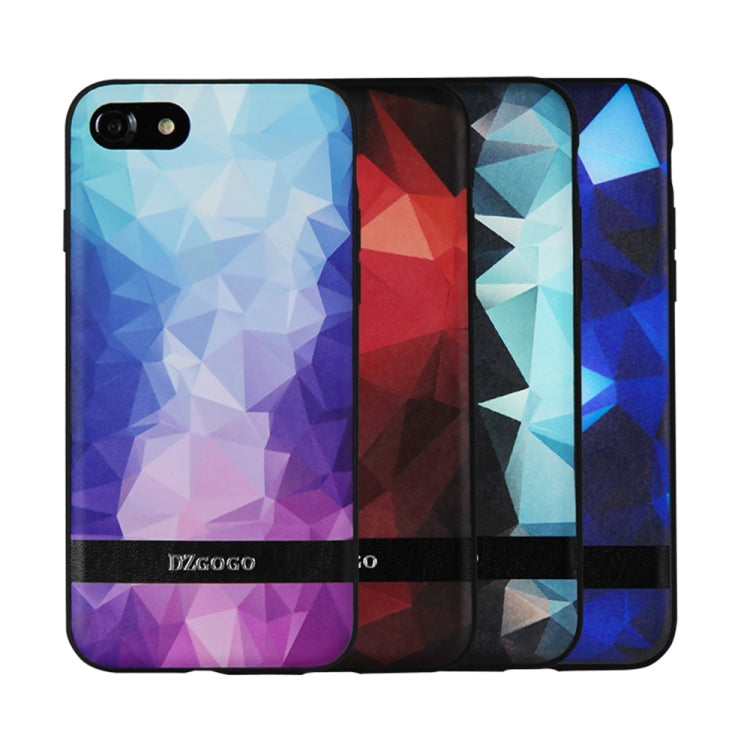 DZGOGO TOUCH Series for  iPhone 8 & 7  TPU + PU + PC Irregular Rhombus Texture Combination Protective Case