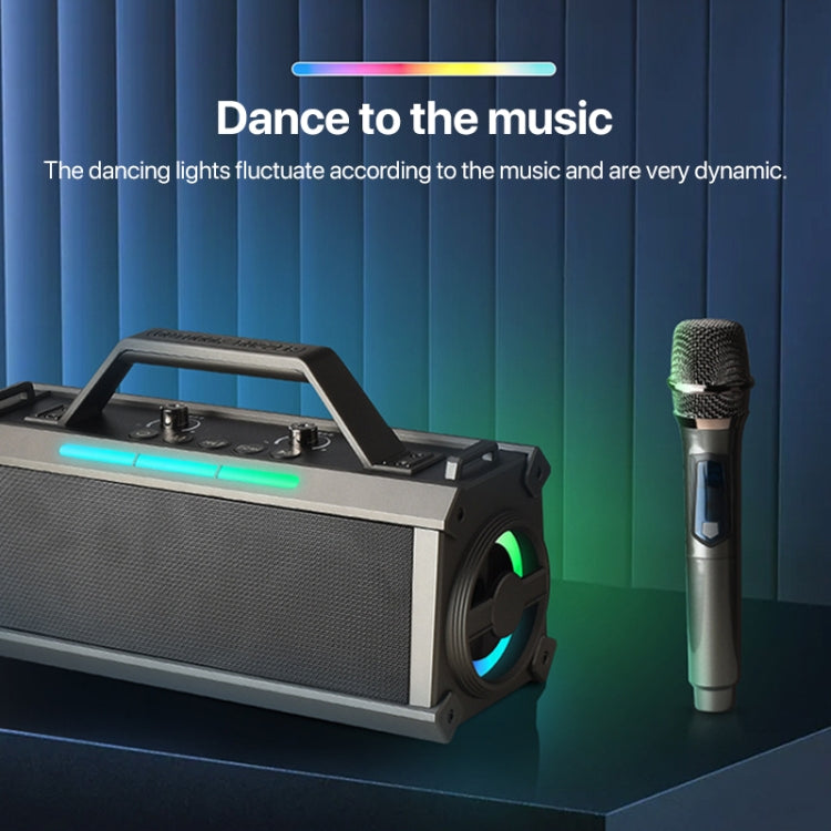 L202 Portable Outdoor Wireless Bluetooth Speaker Home Karaoke Speaker, Style: Single Mic