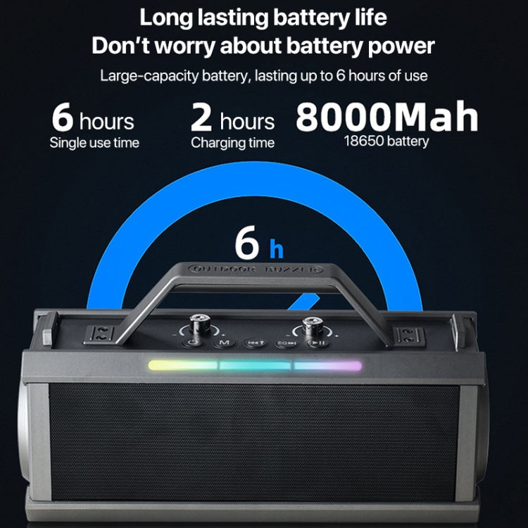 L202 Portable Outdoor Wireless Bluetooth Speaker Home Karaoke Speaker, Style: Single Mic