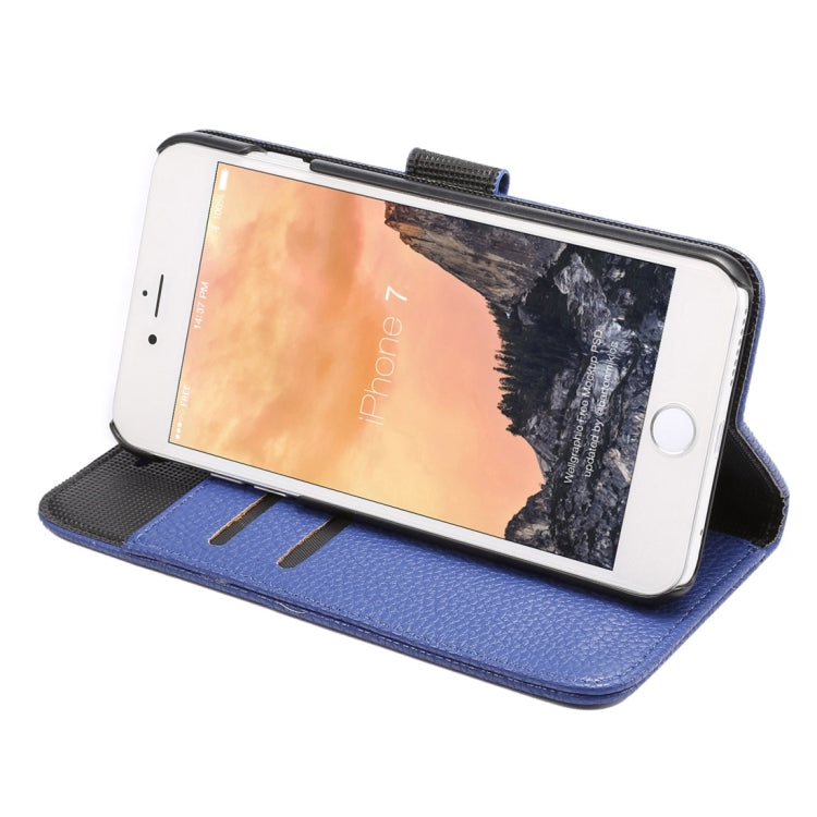 For  iPhone 8 & 7  Lichee Texture Horizontal Flip Leather Case with Holder & Card Slots & Wallet