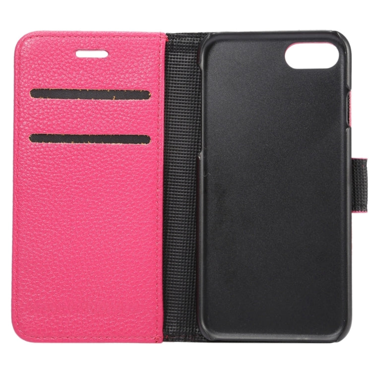 For  iPhone 8 & 7  Lichee Texture Horizontal Flip Leather Case with Holder & Card Slots & Wallet