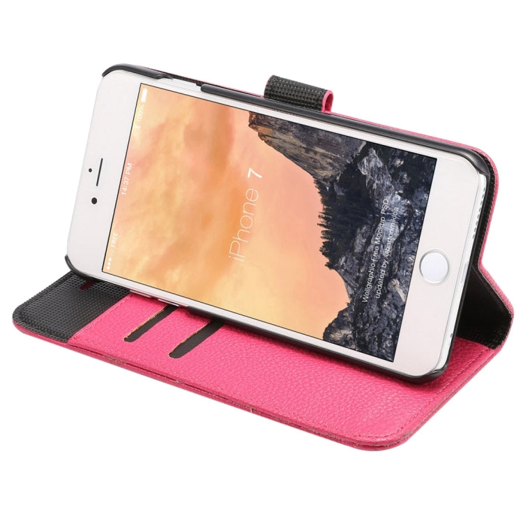 For  iPhone 8 & 7  Lichee Texture Horizontal Flip Leather Case with Holder & Card Slots & Wallet