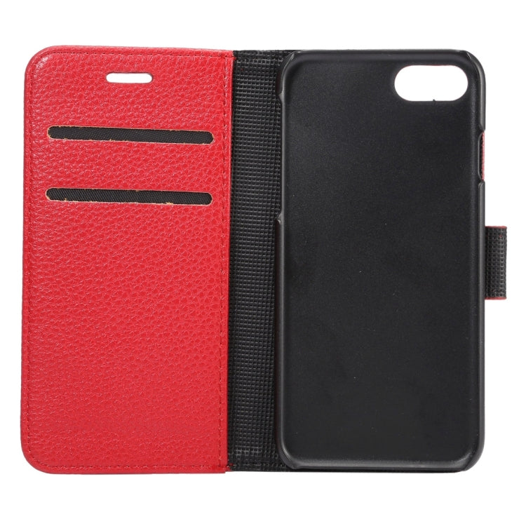 For  iPhone 8 & 7  Lichee Texture Horizontal Flip Leather Case with Holder & Card Slots & Wallet