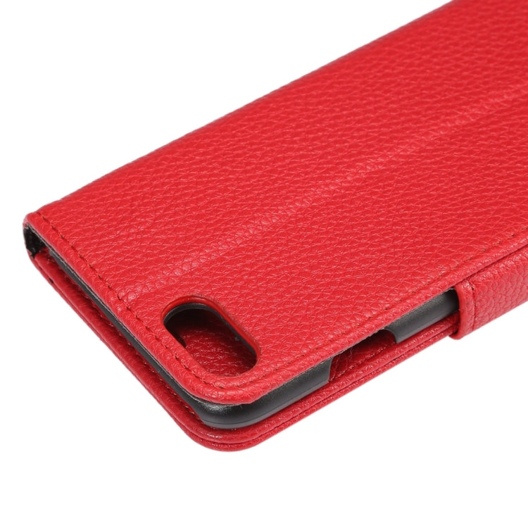 For  iPhone 8 & 7  Lichee Texture Horizontal Flip Leather Case with Holder & Card Slots & Wallet
